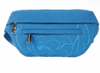 Loungefly Stitch Belt Bag Blue Embroidered Waist Pack with Zip Closure