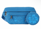 Loungefly Stitch Belt Bag Blue Embroidered Waist Pack with Zip Closure