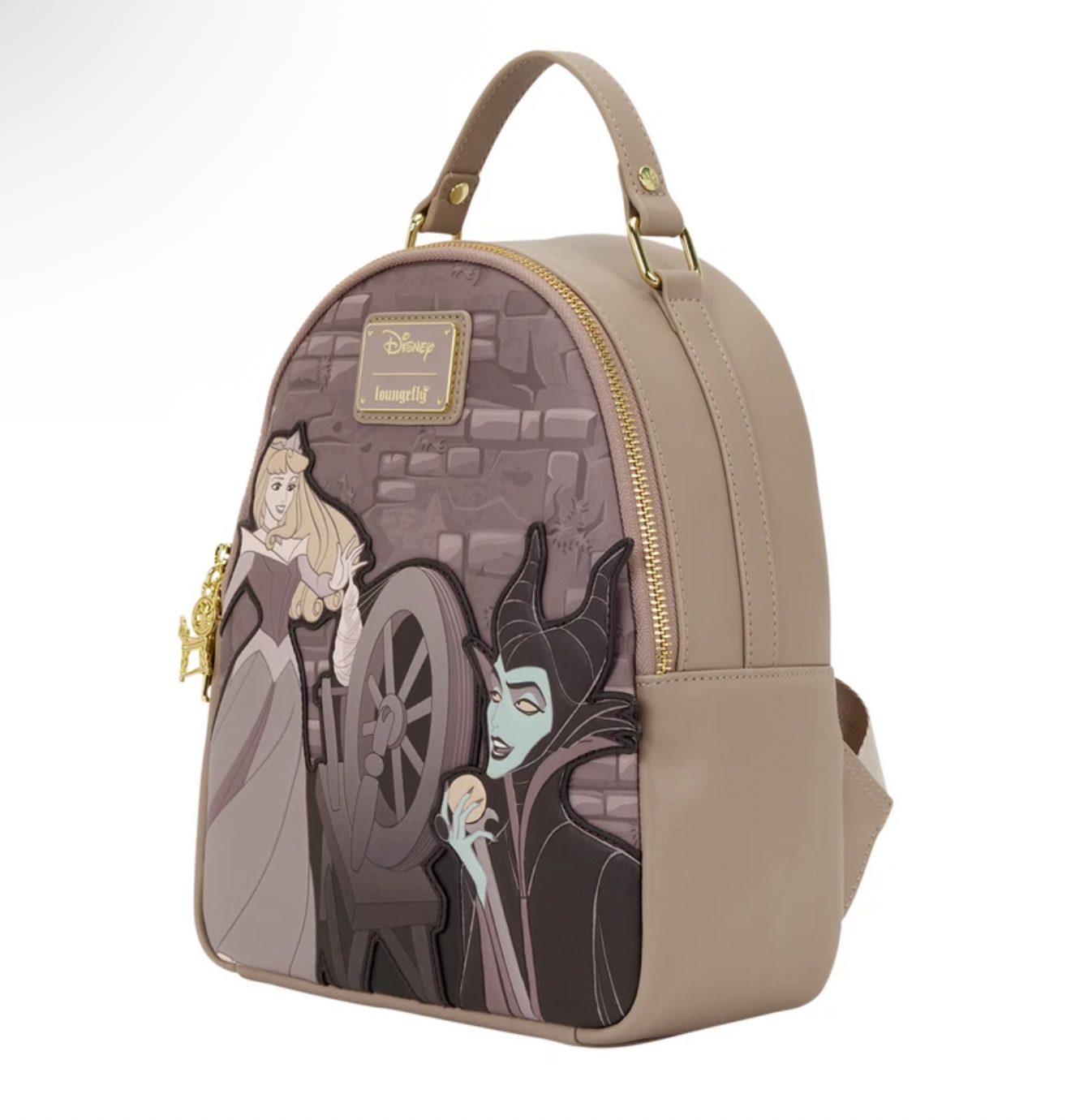 Disney Sleeping Beauty Spinning Wheel Loungefly Mini Backpack