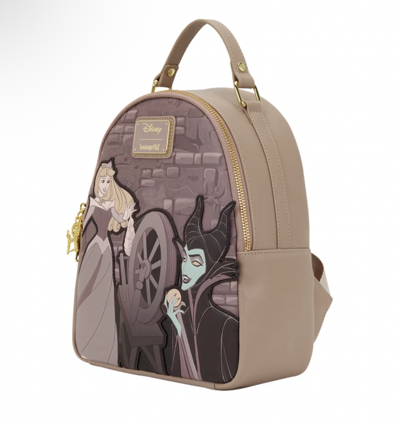Disney Sleeping Beauty Spinning Wheel Loungefly Mini Backpack
