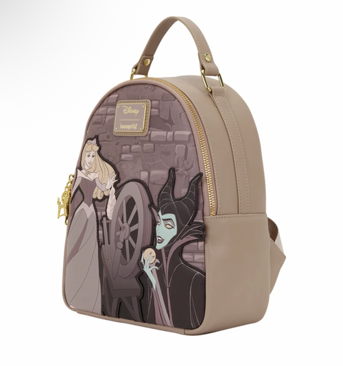 Disney Sleeping Beauty Spinning Wheel Loungefly Mini Backpack