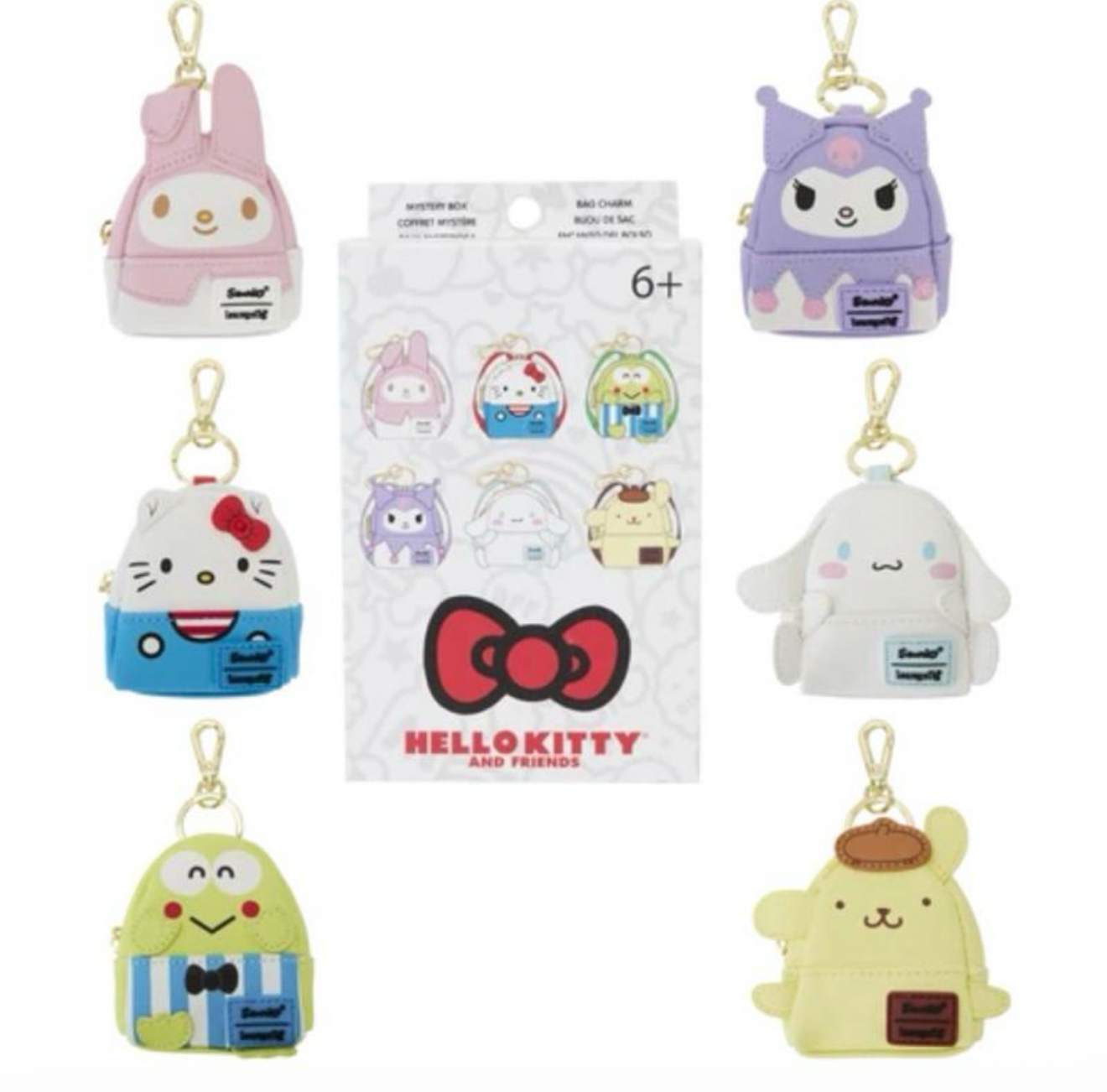 Sanrio Hello Kitty & Friends Cosplay Box Backpack Charm Loungefly