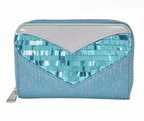 Loungefly Frozen Elsa Glitter Sequin Zip Wallet - Sparkling Blue Sequins