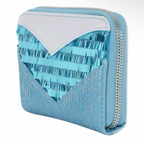 Loungefly Frozen Elsa Glitter Sequin Zip Wallet - Sparkling Blue Sequins