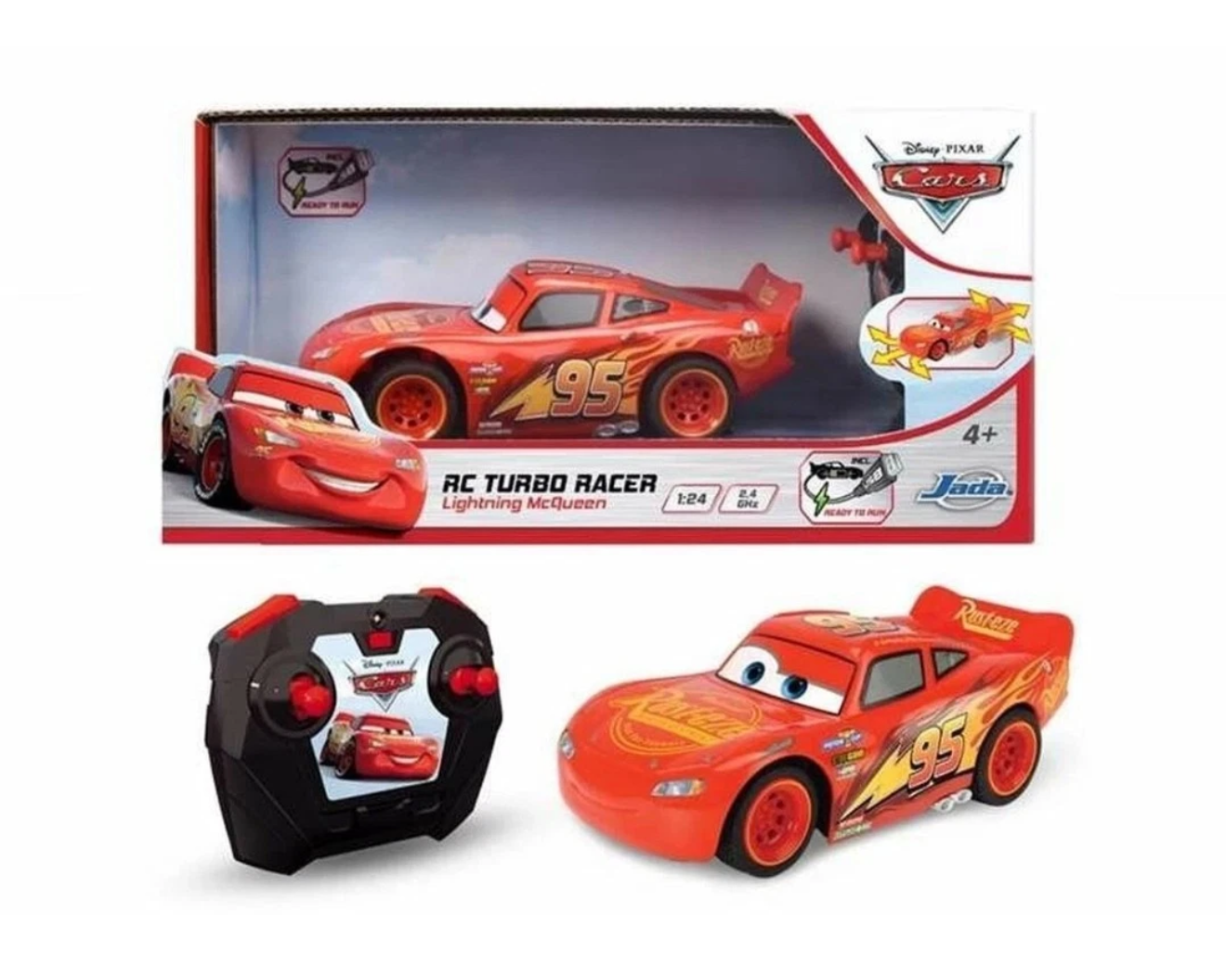 Remote-Controlled Car Cars Turbo Racer Lightning McQueen 1:24 17 cm