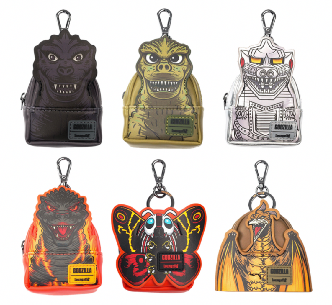 Loungefly Godzilla Mystery Box Mini Backpack Bag Charm