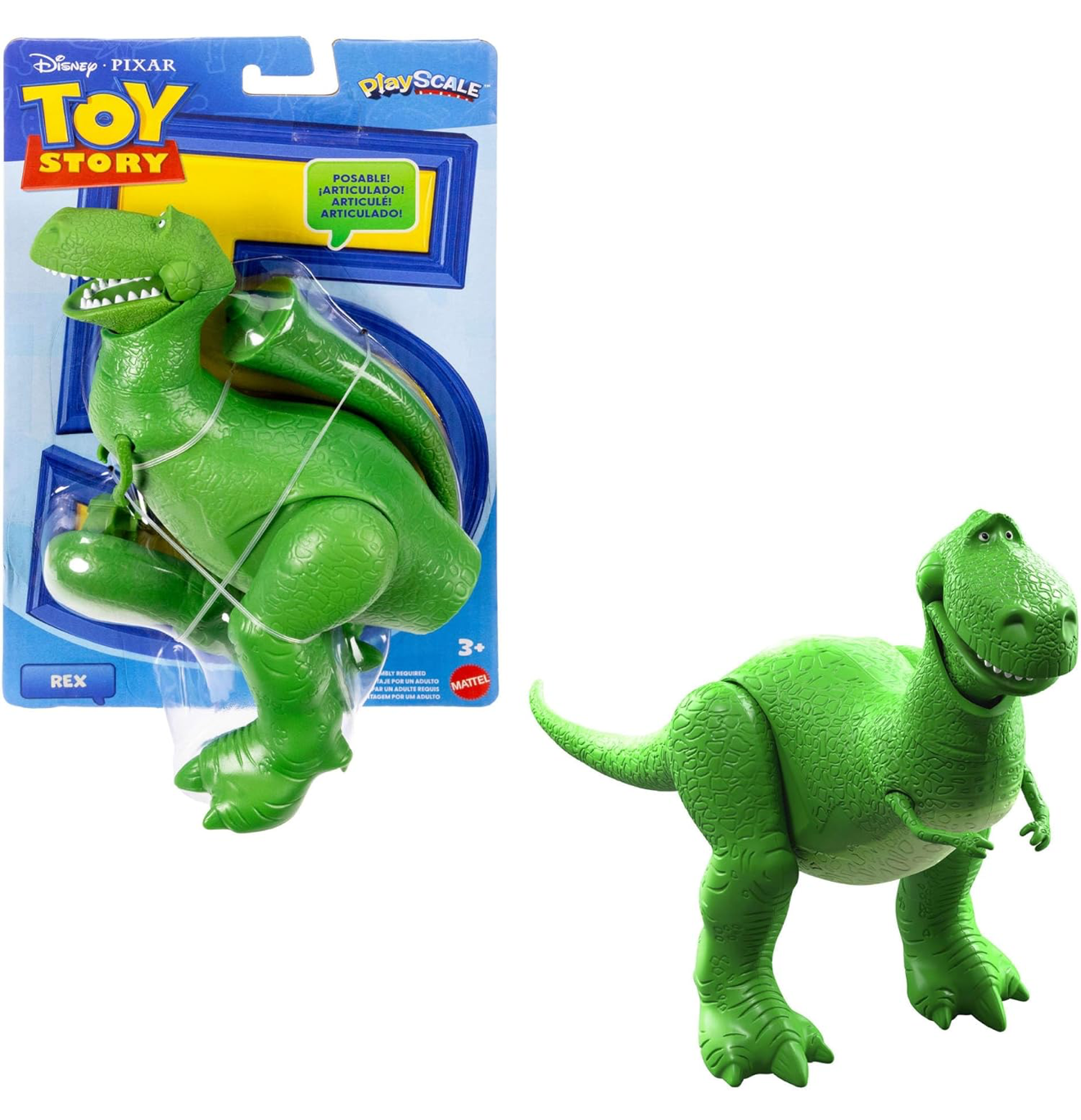 Mattel Pixar Toy Story 5 Rex Action Figure 7.25 Inches
