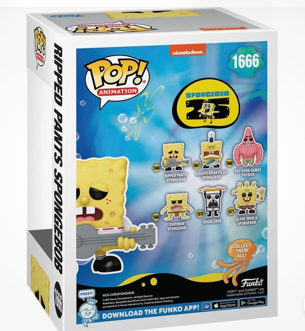 Funko POP! Animation Ripped Pants SpongeBob Vinyl Collectable Figure