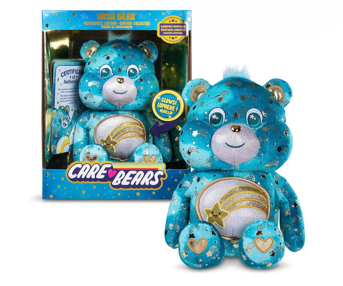 Basic Fun Care Bears Backlit Belly 35cm Plush Bear with Wishes