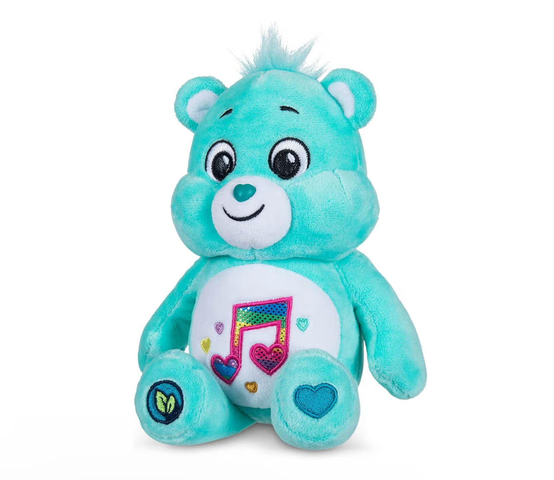 Care Bears 22cm Sparkle Plush – Heartsong Bear Eco-Friendly Soft Toy