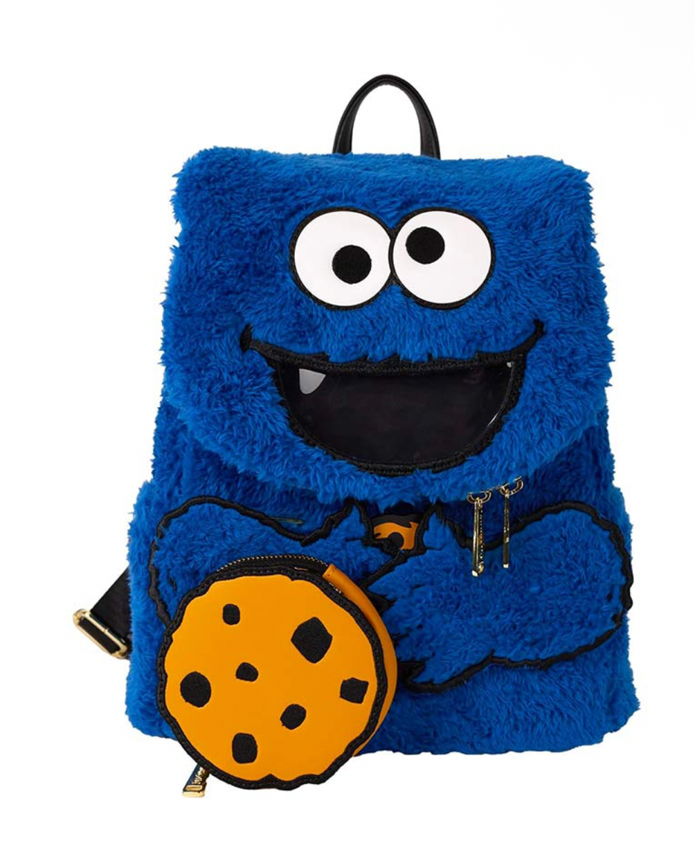 Loungefly Sesame Street Cookie Monster Mini Backpack