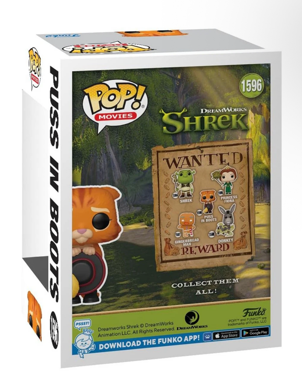 Funko Puss In Boots #1596 - Shrek 30th Anniversary Vinyl Figure
