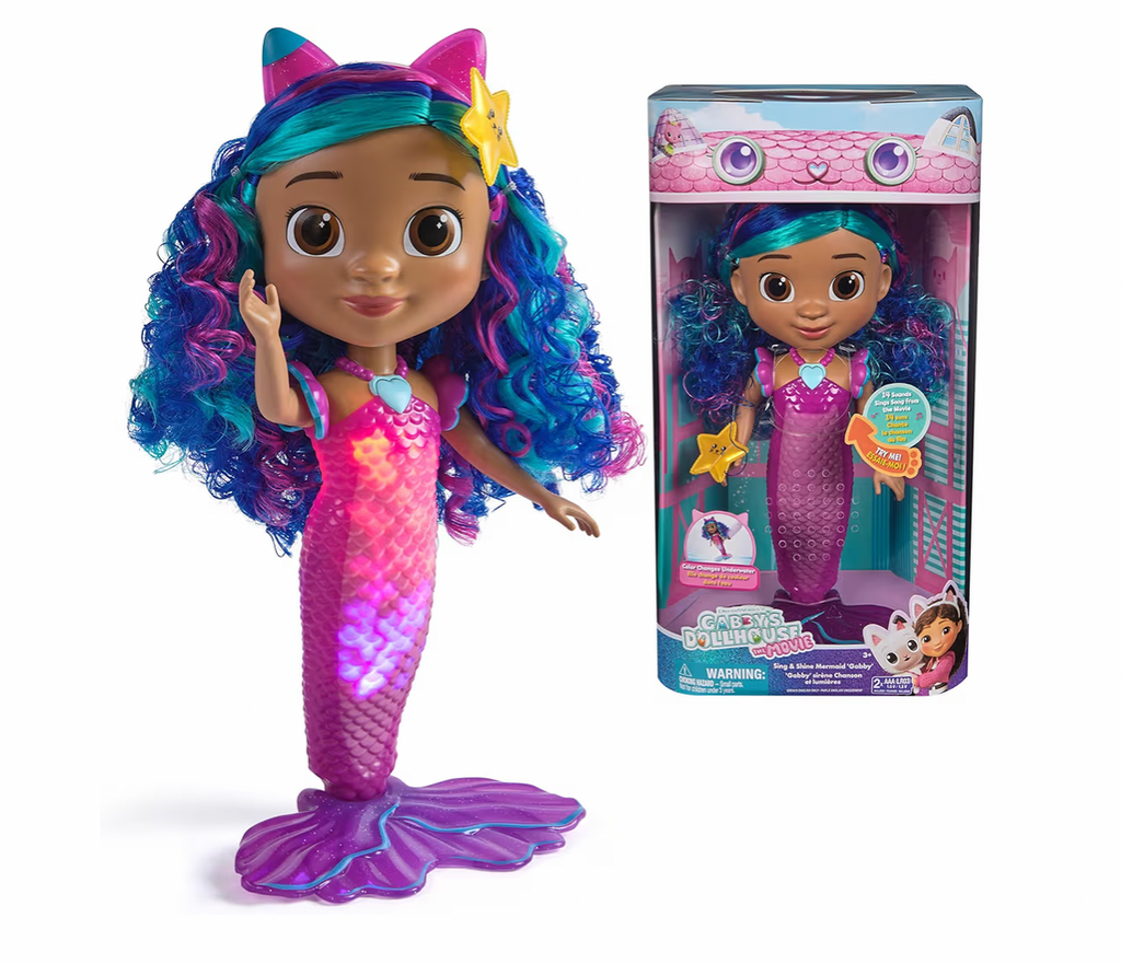 Gabbys Dollhouse Sing & Shine Mermaid Doll