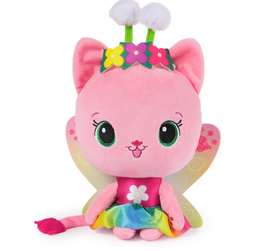 Gabby’s Dollhouse Fairylandia Official Rainbow Light-Up Kitty Fairy Plush
