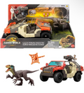 Jurassic World Rebirth Launch 'N Battle Action Vehicle Set with Velociraptor