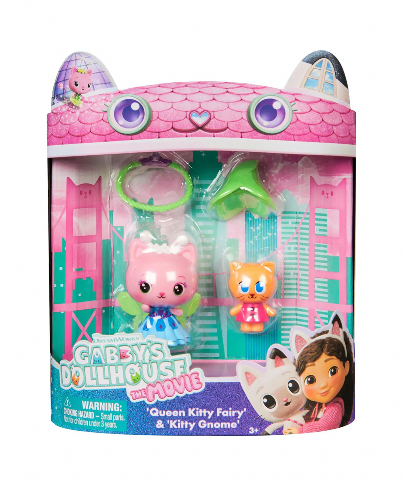Gabby's Dollhouse: The Movie: Queen Kitty Fairy & Kitty Gnome Figures