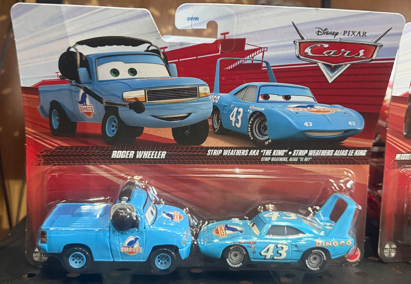 Disney Pixar Cars Roger Wheeler And Strip Weathers The King 2 Pack