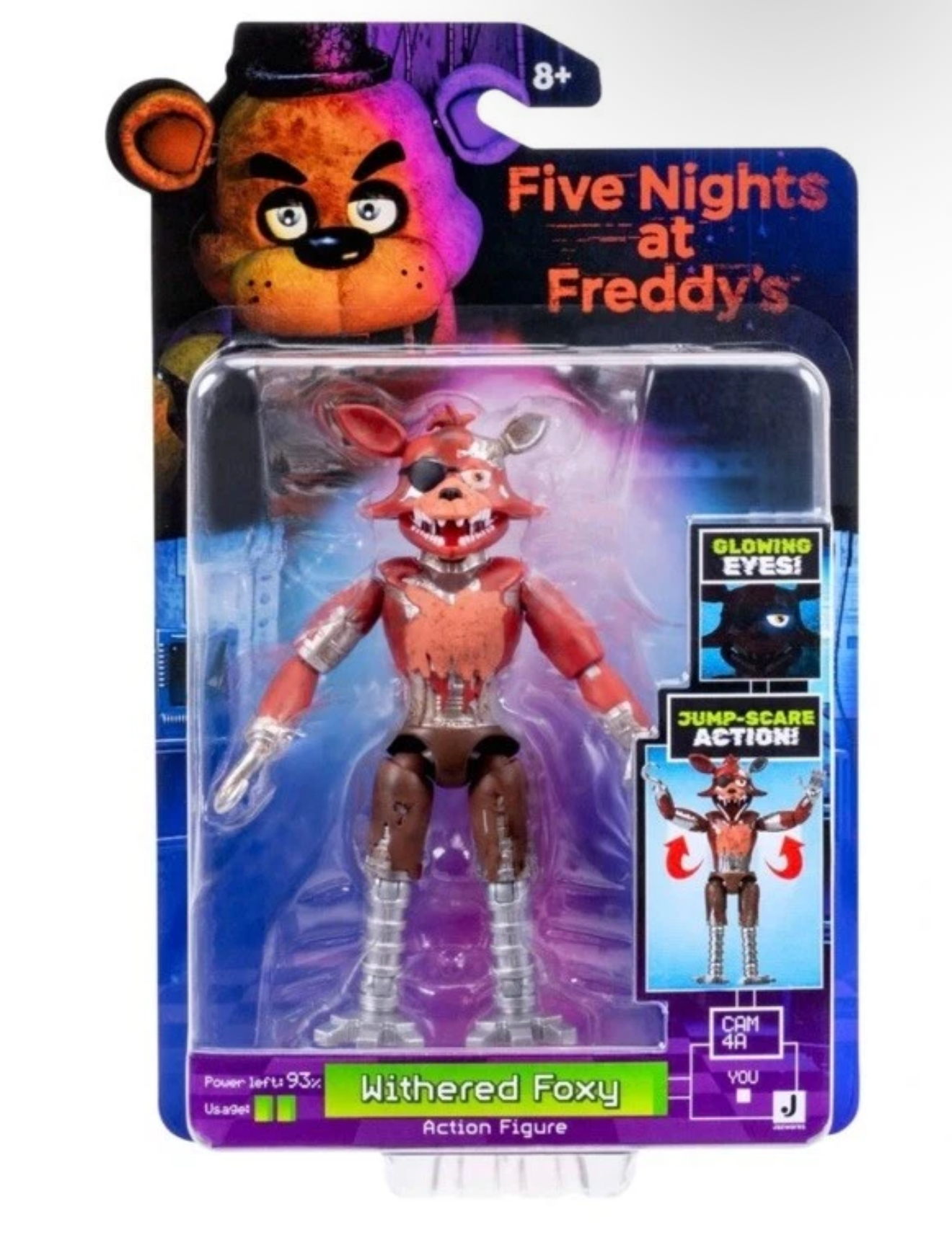 Five Nights at Freddy's Withered Foxy with Glow in The Dark Eyes
