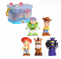 Toy Story Bath Caddy, 6-pieces, 5 Bath Toy Figures Sealed for Safety