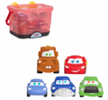 Disney and Pixar Cars Bath Caddy, 6-pieces, 5 Bath Toy Figures Sealed for Safety