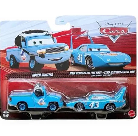 Disney Pixar Cars Roger Wheeler And Strip Weathers The King 2 Pack