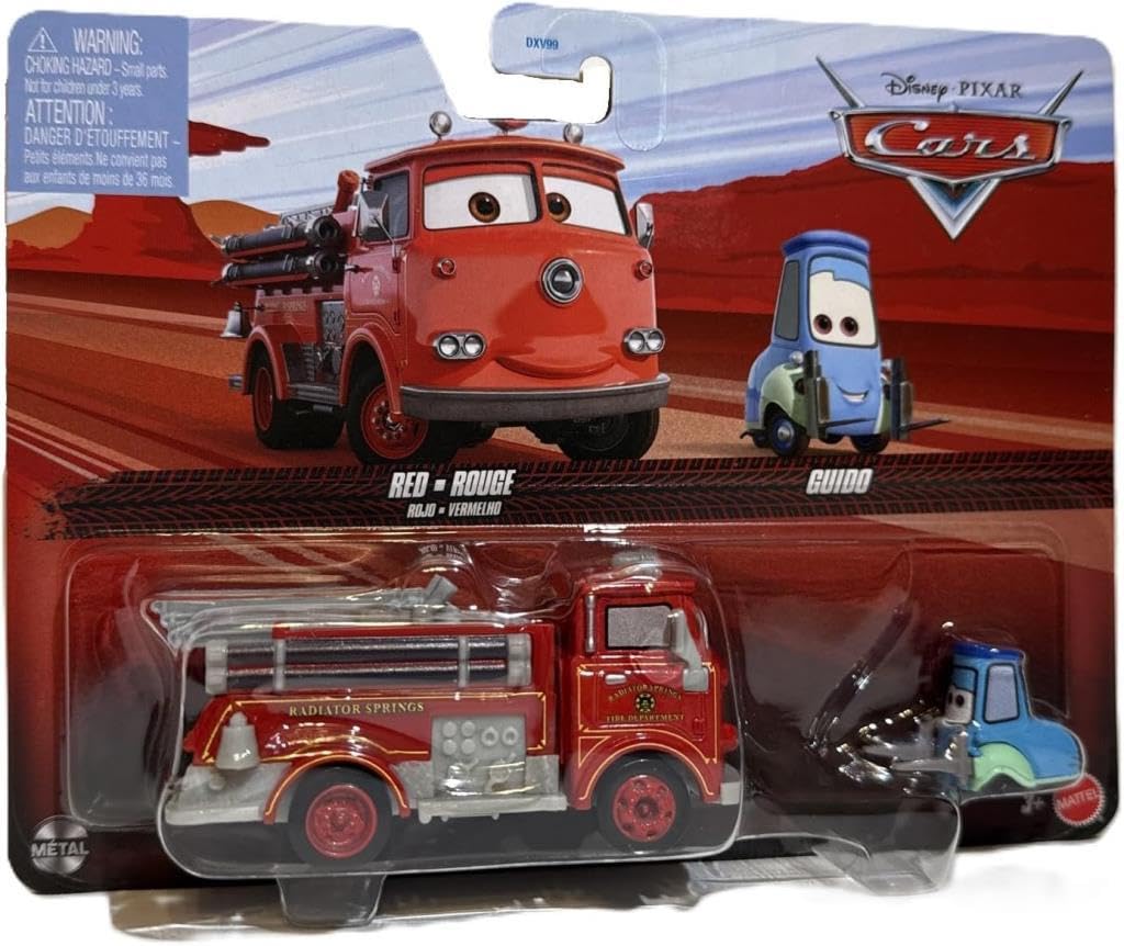 Cars Disney Pixar 2 Cars 1:55 - Die-cast Classic Red & Guido