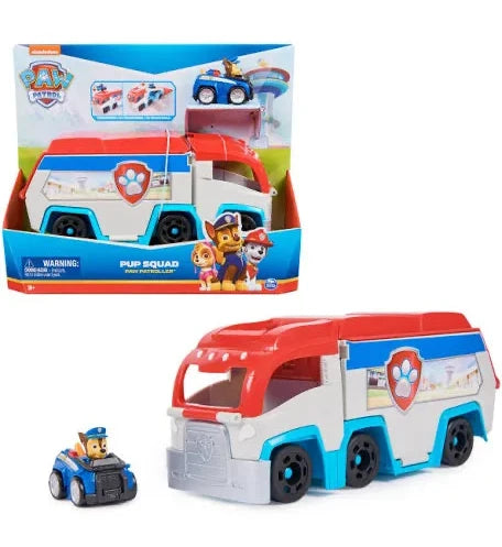 Nickelodeon PAW Patrol Pup Squad Paw Patroller Playset w/ Chase Vehicle