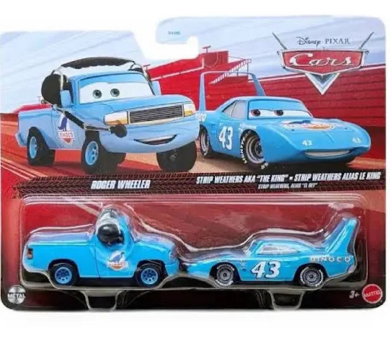 Disney Pixar Cars Roger Wheeler And Strip Weathers The King 2 Pack