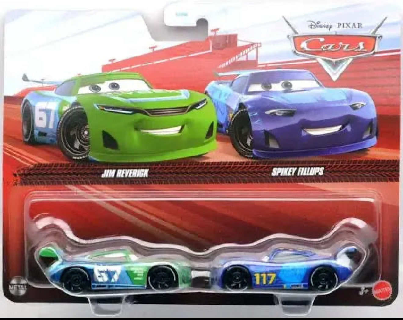 Disney Pixar Cars Jim Reverick And Spikey Fillups Diecast Double Set