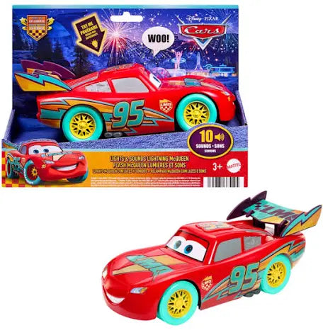 Disney Cars Lightning McQueen Lights and Sounds Car Race to Celebrate