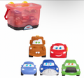 Disney and Pixar Cars Bath Caddy, 6-pieces, 5 Bath Toy Figures Sealed for Safety