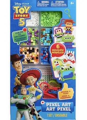 Disney Pixar Toy Story 5 Pixel Art Gift Set with 6 Designs,800 Beads For Kids 6+