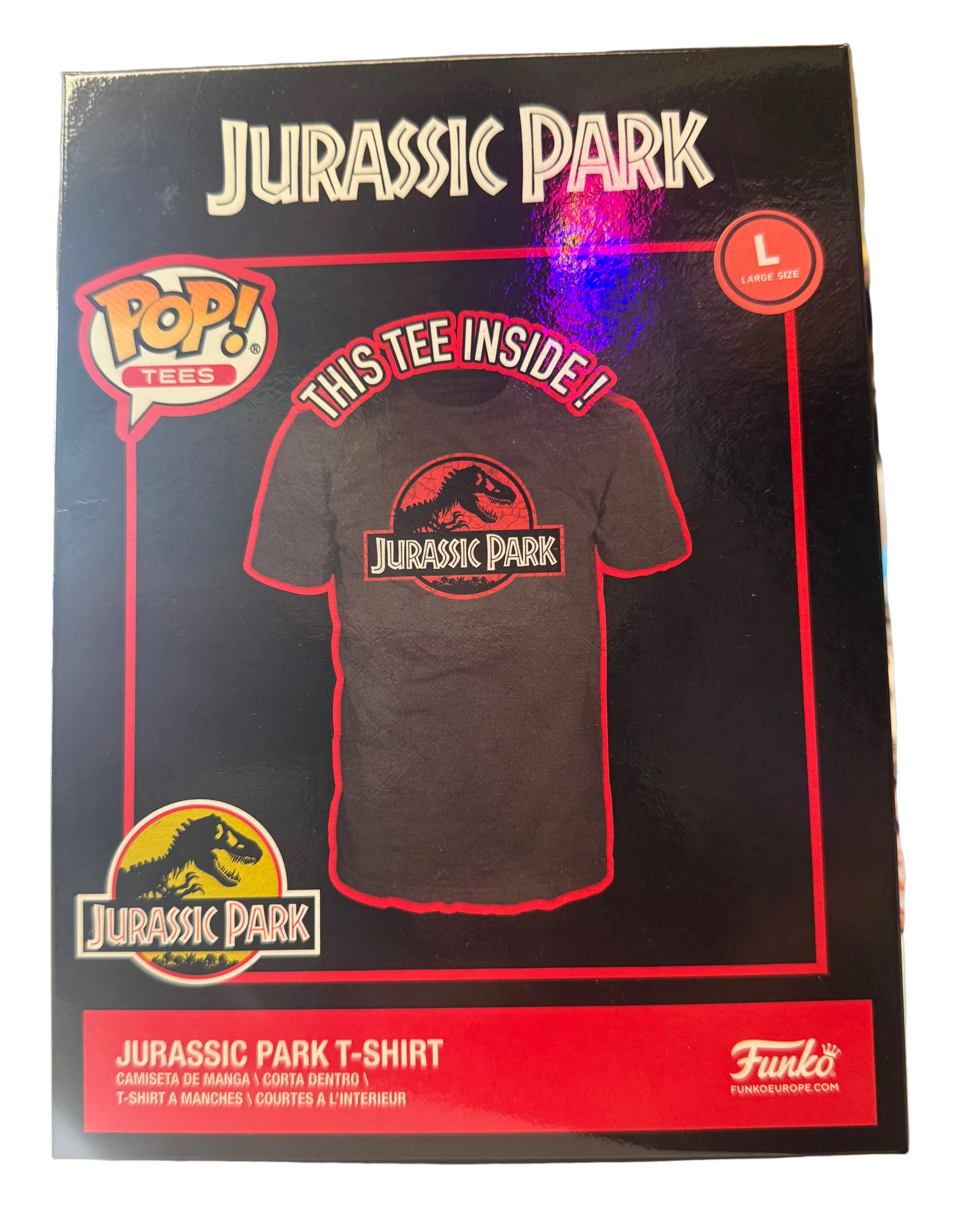 Sealed Funko Pop Tees Boxed Jurassic Park Limited Edition T-Shirt, Large