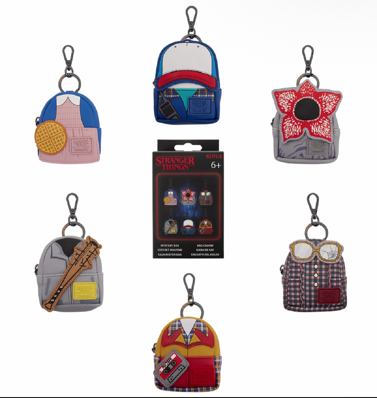 Stranger Things Loungefly Mystery Mini Backpack Keychain Bag Clip