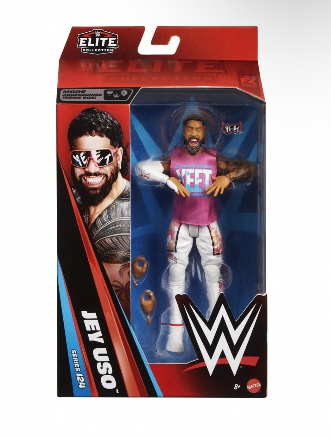 WWE Elite Collection Series 124 Jey Uso Iconic Accessories 15cm Action Figure